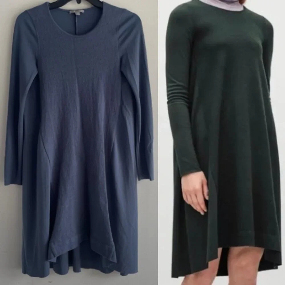 COS Blue Long Sleeve Swing Dress 33229